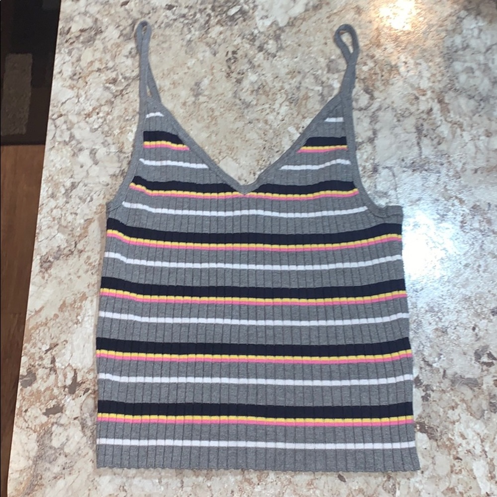 Kendall & Kylie Striped Cropped Tank